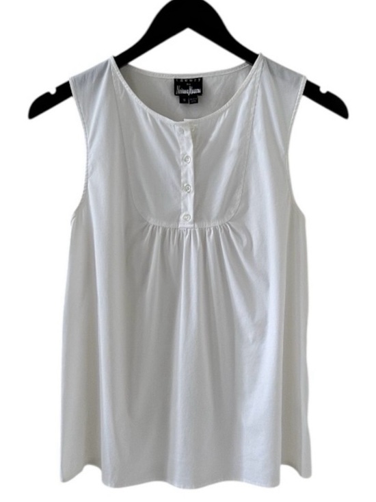 Theory Tops - Theory for Neiman Marcus White Sleeveless Pintuck Top Size Small